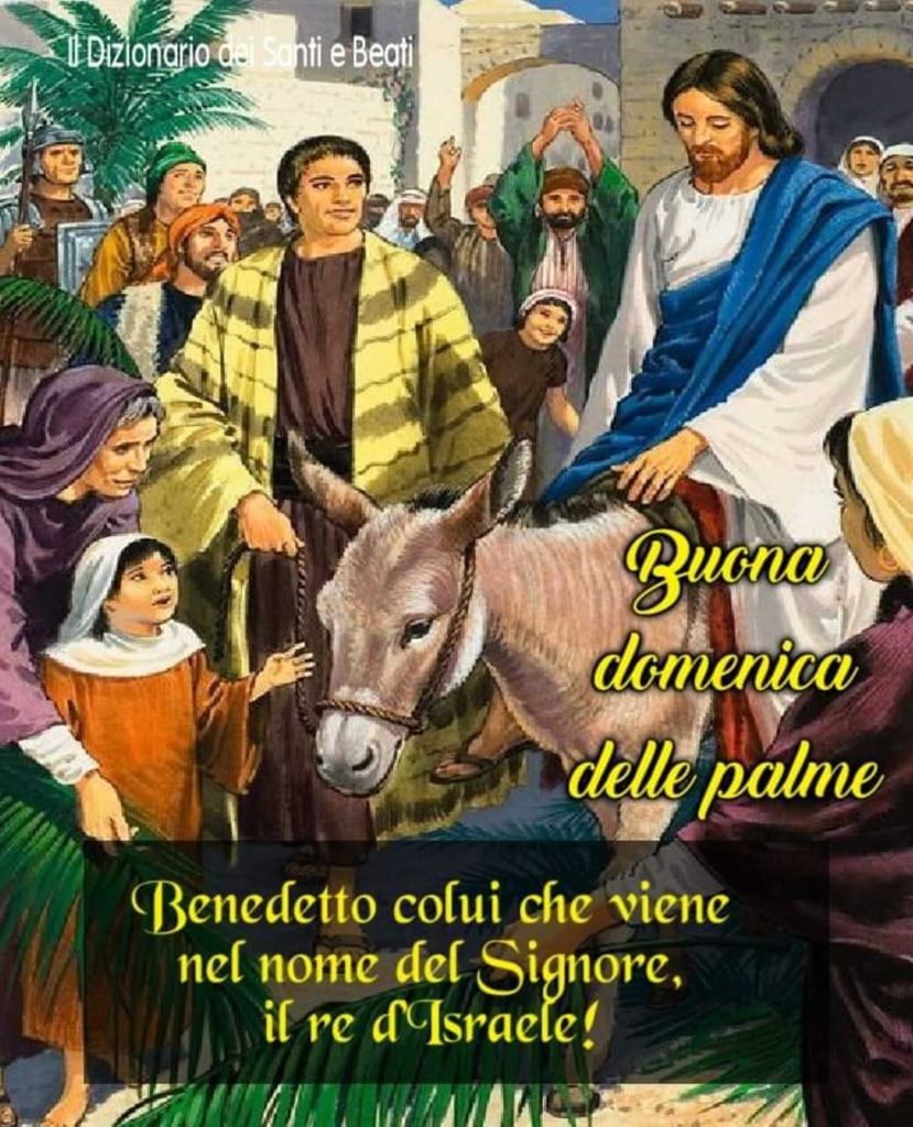 Buona Domenica delle Palme. Benedetto colui che viene nel nome del Signore, il re d'Israele!