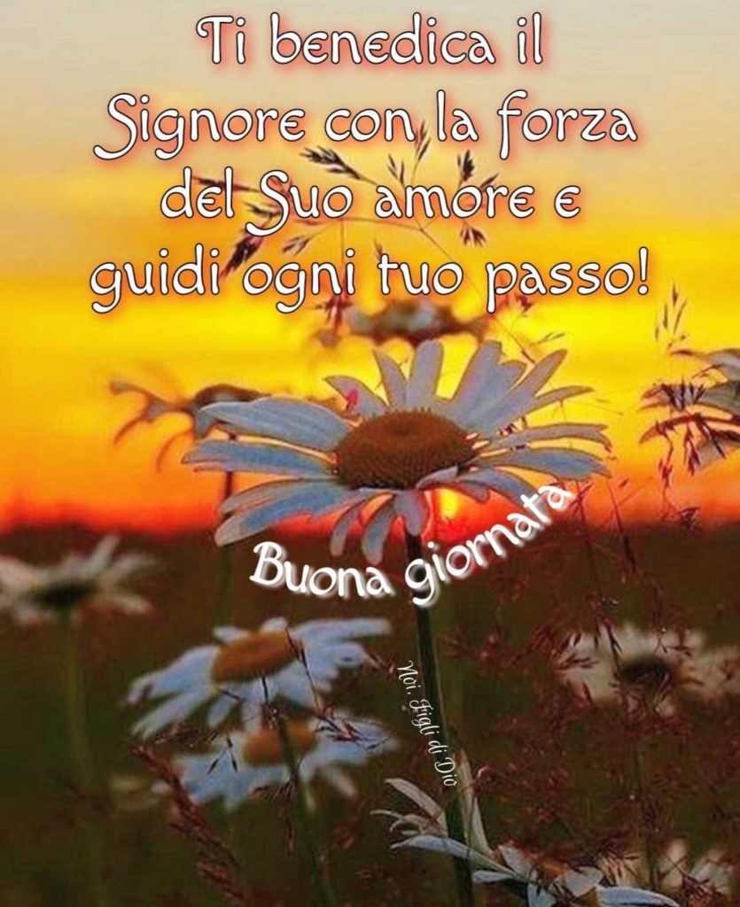 Ti benedica il Signore con la forza del Suo amore e guidi ogni tuo passo! Buona Giornata