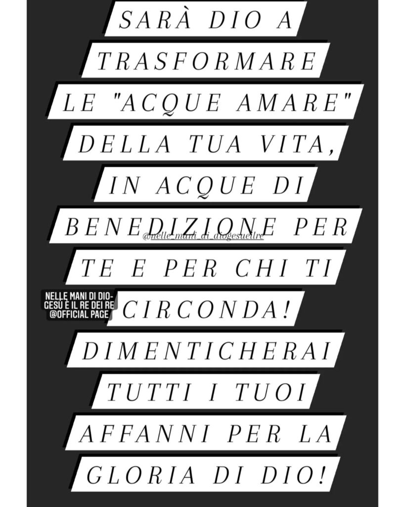 Sarà Dio a trasformare le acque amare della tua vita, in acque di benedizione per te e per chi ti circonda! Dimenticherai tutti i tuoi affanni per la gloria di Dio!