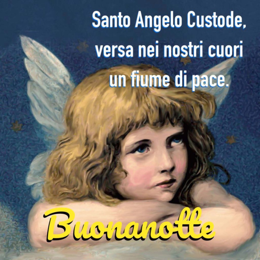 Santo Angelo Custode 👼🏻 versa nei nostri cuori un fiume di pace. Buonanotte