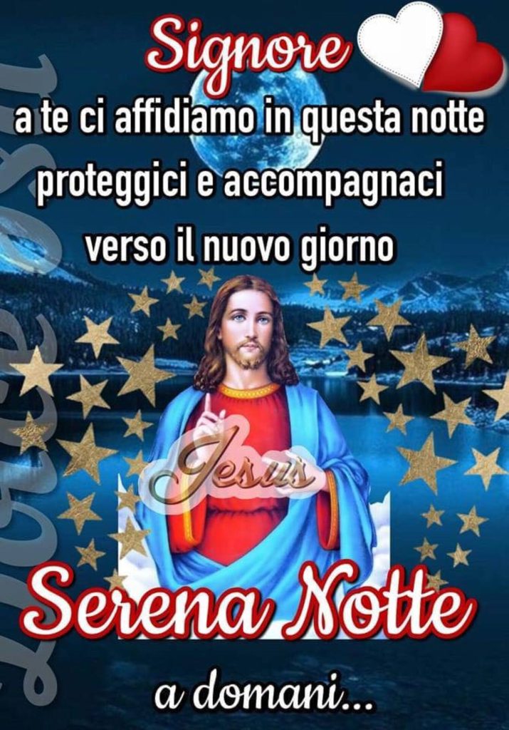 Signore, a Te ci affidiamo in questa notte, proteggici e accompagnaci verso il nuovo giorno. Serena Notte, a domani...